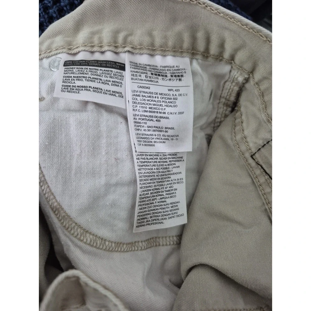 Levi's‎ 514  White Tab  Jeans Mens 34x30 Tan 5 Pkt Straight Leg Grunge
